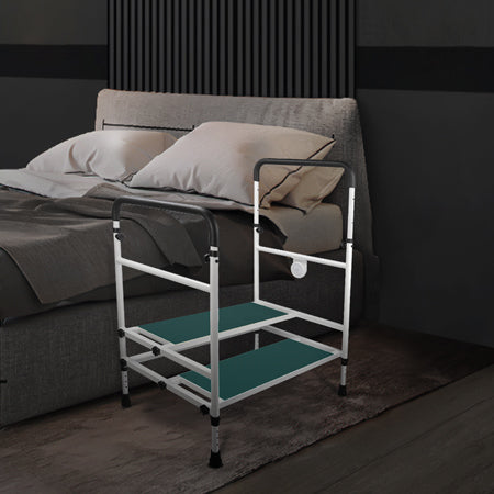 ARKANTOS Bed Step Stool with Adjustable Handrail and Sensor Light, Non-Slip, Holds up to 500lbs, Safety Bed Rail for Elderly, Pregnant, Handicapped