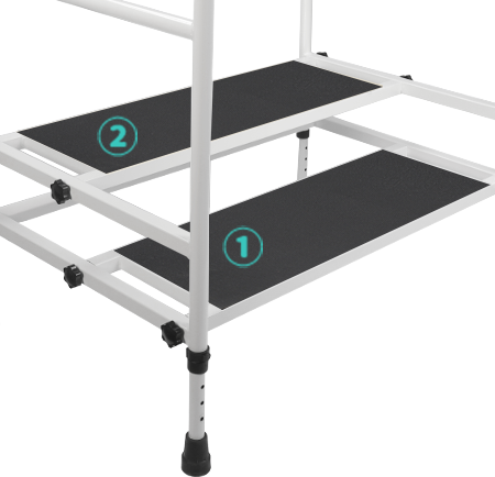 ARKANTOS Bed Step Stool with Adjustable Handrail and Sensor Light, Non-Slip, Holds up to 500lbs, Safety Bed Rail for Elderly, Pregnant, Handicapped