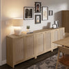 ARKANTOS Rattan Sideboard Buffet Cabinet, Farmhouse Storage Cabinet with Doors