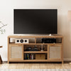 ARKANTOS Rattan TV Stand for 65 inch TV,Tall TV Console for Living Room