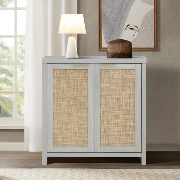 ARKANTOS Rattan Sideboard Buffet Cabinet, Farmhouse Storage Cabinet with Doors