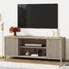 ARKANTOS Mid-Century Modern TV Stand for TVs up to 75 inch, Wave Pattern Doors and Open Shelves