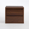 ARKANTOS 27" Modern Nightstand with 2 Drawers, Wide Solid Wood Bedside Table Night Stand, Side End Table for Sofa, Bedroom, Living Room, Office, Walnut