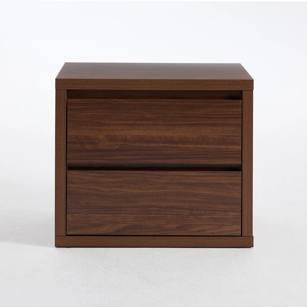 ARKANTOS 27" Modern Nightstand with 2 Drawers, Wide Solid Wood Bedside Table Night Stand, Side End Table for Sofa, Bedroom, Living Room, Office, Walnut