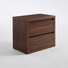 ARKANTOS 27" Modern Nightstand with 2 Drawers, Wide Solid Wood Bedside Table Night Stand, Side End Table for Sofa, Bedroom, Living Room, Office, Walnut