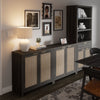 ARKANTOS Rattan Sideboard Buffet Cabinet, Farmhouse Storage Cabinet with Doors