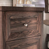 ARKANTOS 25" Farmhouse Nightstand Set of 2, Sofa End Table with Metal Handle 2 Drawers, Natural Wood Night Stand Bedside Table for Bedroom Living Room, Walnut