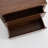 ARKANTOS 27" Modern Nightstand with 2 Drawers, Wide Solid Wood Bedside Table Night Stand, Side End Table for Sofa, Bedroom, Living Room, Office, Walnut