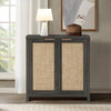 ARKANTOS Rattan Sideboard Buffet Cabinet, Farmhouse Storage Cabinet with Doors