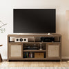 ARKANTOS Rattan TV Stand for 65 inch TV,Tall TV Console for Living Room