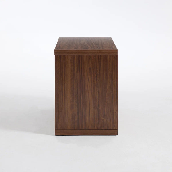 ARKANTOS 27" Modern Nightstand Set of 2, Wide Solid Wood Bedside Table Night Stand with 2 Drawers, Sofa Side End Table for Bedroom Living Room, Walnut