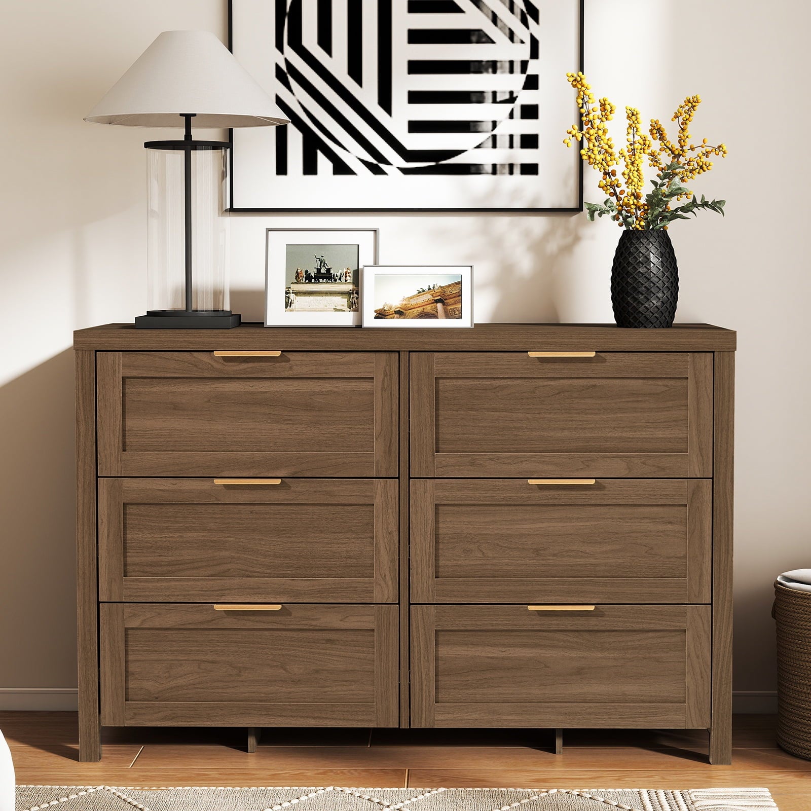 ARKANTOS Wooden  Drawer Dressers, Tall Chests of Drawers for Bedroom