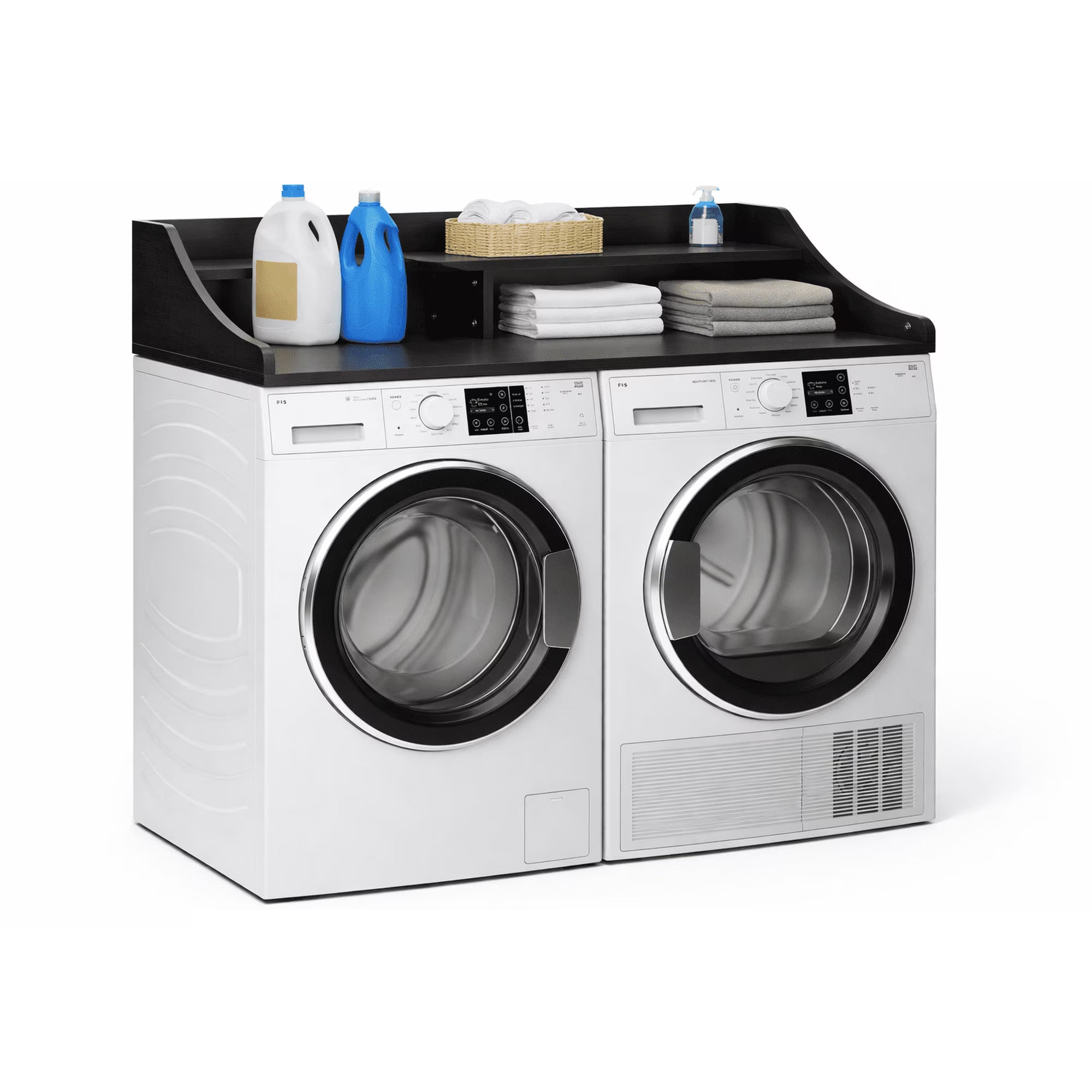 ARKANTOS 2-Tier Washer Dryer Countertop with Storage Shelf, 54