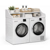 ARKANTOS 2-Tier Washer Dryer Countertop with Storage Shelf, 54" x 27.6" Laundry Topper with Non-Slip Pads & Rounded Edges, Water-Resistant for Laundry Room Organization