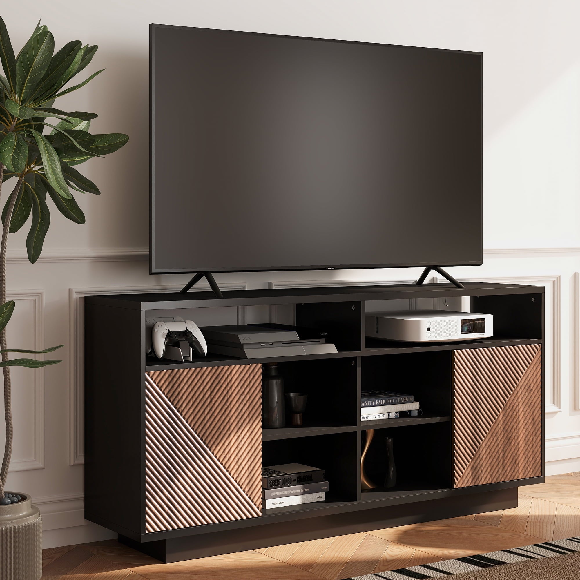 ARKANTOS Fluted TV Stand for up to 70