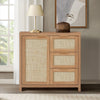 ARKANTOS Sideboards and Buffets, Boho Storage Cabinets with Rattan Doors and Drawers