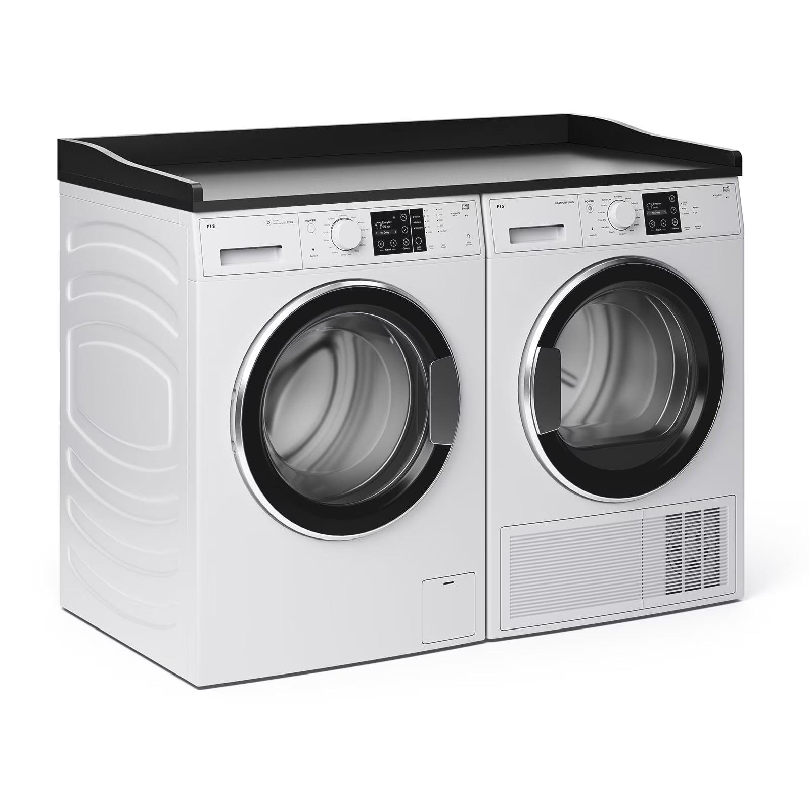 ARKANTOS Washer Dryer Countertop, Laundry Wood Shelf Topper with Edge, 54