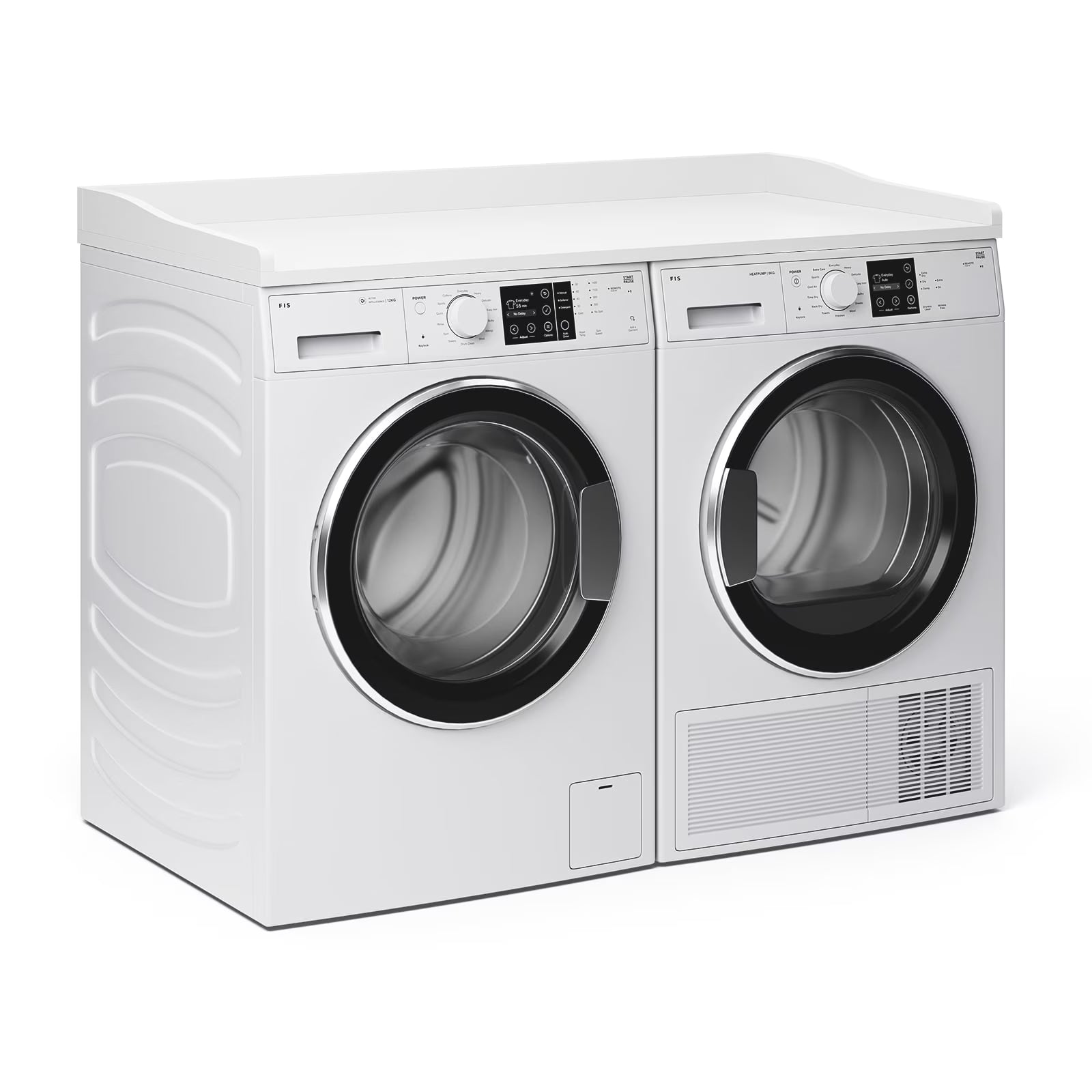 ARKANTOS Washer Dryer Countertop, Laundry Wood Shelf Topper with Edge, 54