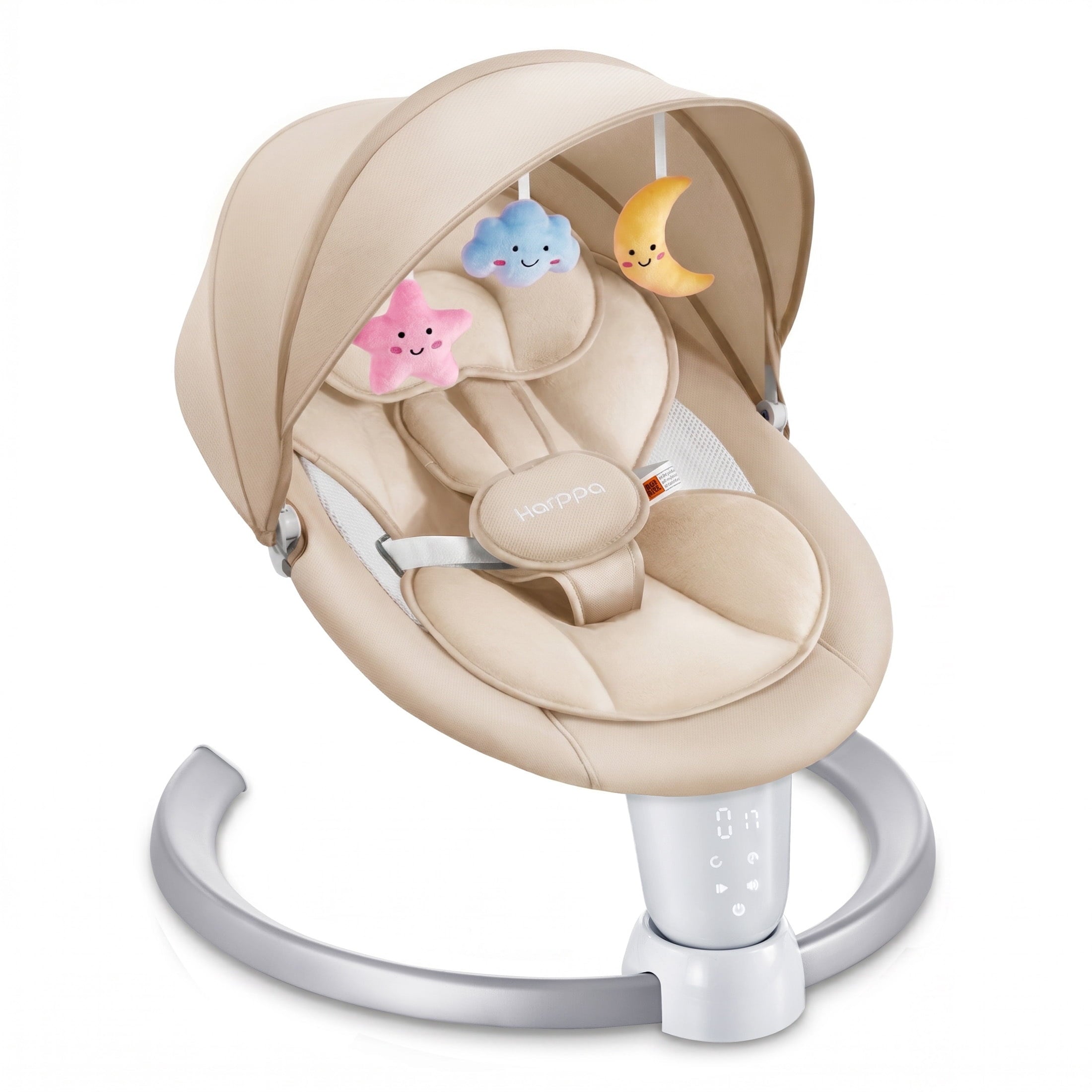 HARPPA Electric Baby Swing for Newborns with Remote Control, 5 Sway Speed