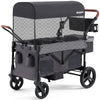 HARPPA Foldable Wagon Stroller for 2 Toddlers with Pull & Push Handle, Canopy, 32.9lbs