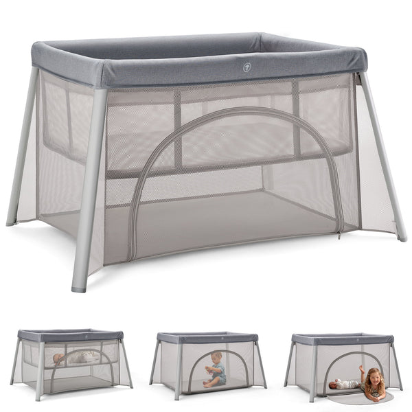 HARPPA Portable Travel Crib with Mattress, Foldable Playard for Baby and Toddler, 11lbs
