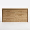 ARKANTOS Dresser for Bedroom, 6 Drawer Double Dresser, Modern Chest of Drawers with Deep Drawers, Wooden TV Stand for Living Room, Hallway, Gold