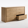 ARKANTOS Dresser for Bedroom, 6 Drawer Double Dresser, Modern Chest of Drawers with Deep Drawers, Wooden TV Stand for Living Room, Hallway, Gold