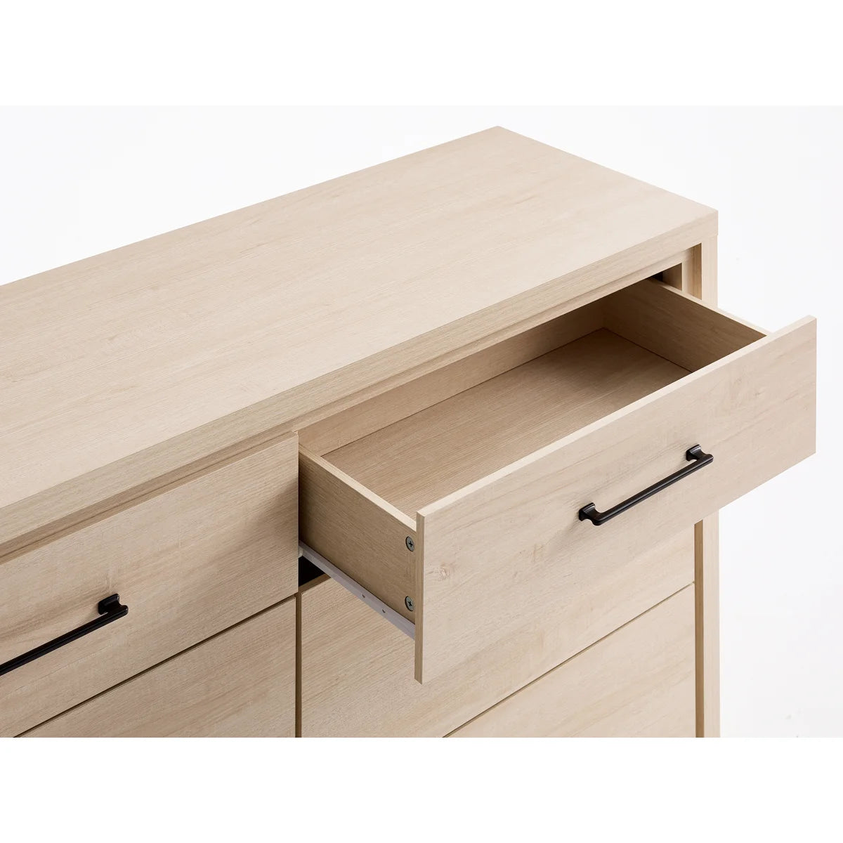ARKANTOS Dresser for Bedroom, 6 Drawer Double Dresser, Modern Chest of Drawers with Deep Drawers, Wooden TV Stand for Living Room, Hallway, Light Oak
