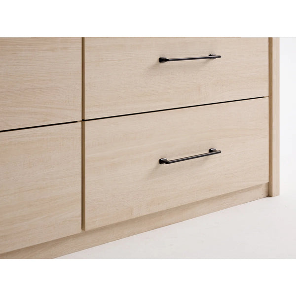 ARKANTOS Dresser for Bedroom, 6 Drawer Double Dresser, Modern Chest of Drawers with Deep Drawers, Wooden TV Stand for Living Room, Hallway, Light Oak