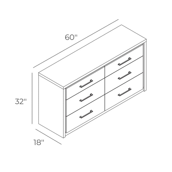 ARKANTOS Dresser for Bedroom, 6 Drawer Double Dresser, Modern Chest of Drawers with Deep Drawers, Wooden TV Stand for Living Room, Hallway, Light Oak