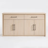 ARKANTOS Buffet Cabinet with 4 Doors and 2 Drawers, 66" Large Coffee Bar Table, Wood Kitchen Storage Cabinets, Modern Farmhouse Sideboard Credenza for Dining Room, Living Room, Beige