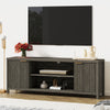 ARKANTOS Mid-Century Modern TV Stand for TVs up to 75 inch, Wave Pattern Doors and Open Shelves