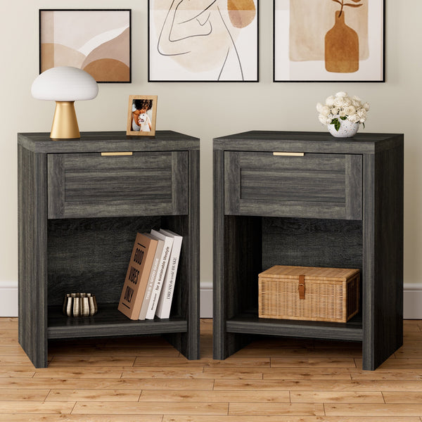 ARKANTOS Nightstand with Drawers Farmhouse Bedside Table for Bedroom