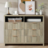 ARKANTOS Fluted  Drawer Dressers for Bedroom